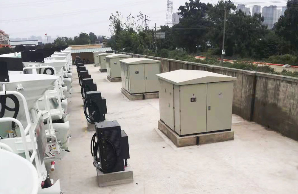 Battery Electric Mixer Charging Station of Ruilong Commercial Concrete in  Zhengzhou, Henan
